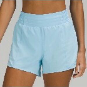 Size 6 Tall Lululemon High Rise Hotty Hot shorts Blue Chill